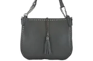 Torebki damskie - Barberini's, Torebka damska na ramię z nitami, ciemnoszara - miniaturka - grafika 1