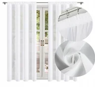 Firany - FIRANA GOTOWA Z WOALU na TAŚMIE FIRANKA na BALKON WOAL BIAŁA 145x230 cm - miniaturka - grafika 1