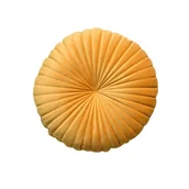Poduszki dekoracyjne - Poduszka okrągła welurowa Tony Solemio żółta śr. 40 cm Inspire - miniaturka - grafika 1