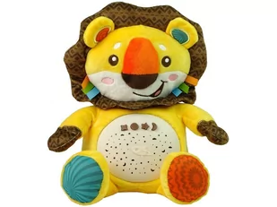 Import LEANToys Słodki Pluszowy Lew Kolorowy Projektor Gwiazdki Melodia LT-10014-0 - Zabawki interaktywne dla dzieci - miniaturka - grafika 1