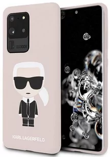 Karl Lagerfeld Fullbody Silicone Iconic Etui na Samsung Galaxy S20 Ultra (różowe) KLHCS69SLFKPI - Etui i futerały do telefonów - miniaturka - grafika 1