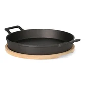 Patelnie - Patelnia żeliwna z dwoma uchwytami i podkładką - miniaturka - grafika 1