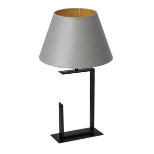 Luminex H 520 Black 3411 Lampa stołowa lampka 1x60W E27 czarny/szary/złoty - Lampy stojące - miniaturka - grafika 1
