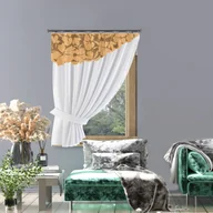 Firany - Firanka woal gotowa z żakardową wstawką + podwieszka Santina 170 x 250 [cm] - miniaturka - grafika 1