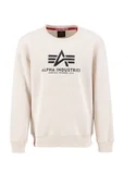 Bluzy męskie - Bluza Alpha Industries Basic Sweater jet stream white - miniaturka - grafika 1