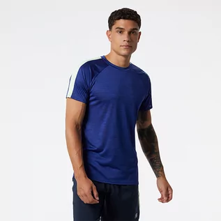 Koszulki męskie - Koszulka New Balance MT21244VB1  niebieska - grafika 1