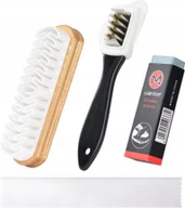 Środki do obuwia i ubrań - ZESTAW DO CZYSZCZENIA BUTÓW 2X SZCZOTKA DO ZAMSZU NUBUKU +GUMKA DO ZADRAPAŃ - miniaturka - grafika 1