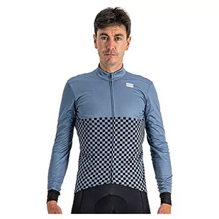 Sportful Męska bluza Checkmate Th Jersey, Niebieskie morze, czarny, L - Bluzy męskie - miniaturka - grafika 1