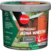 Farby i impregnaty do drewna - Impregnat do drewna ogrodowego JEDNA WARSTWA 4,5 l Antracyt Altax - miniaturka - grafika 1