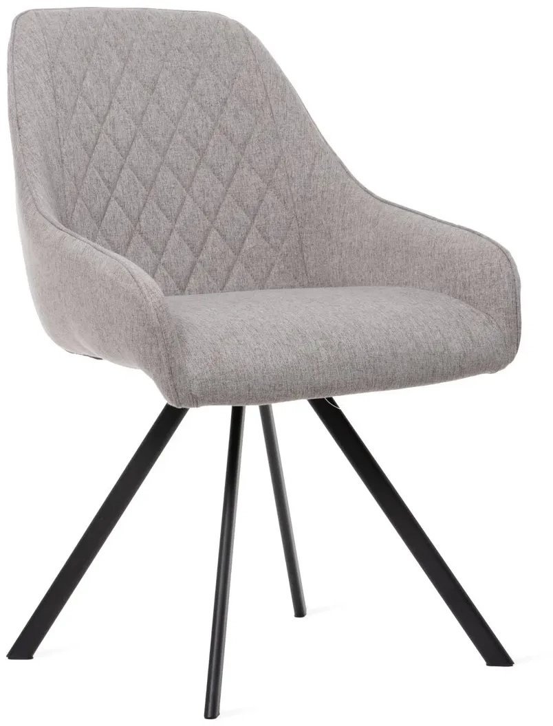 Krzesło LAURENT w tkaninie obrotowe szare HOMLA