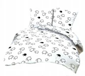 Pościel - pościel bawełna lux 200x220 + 2 poszewka B 200-1 baranki białe - miniaturka - grafika 1