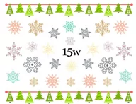 Ozdoby do paznokci - Naklejki wodne na paznokcie - nr 15W - miniaturka - grafika 1