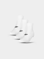 Skarpetki damskie - 4F Skarpety casual za kostkę (3-pack) damskie - białe 39-42 - miniaturka - grafika 1