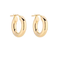 Złote masywne kolczyki koła S - Kolczyki - miniaturka - grafika 1