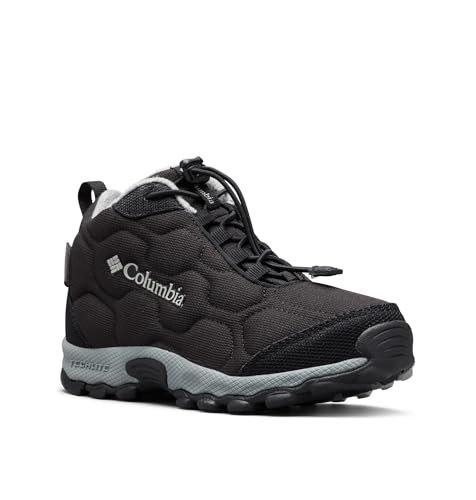 Columbia Youth Unisex Firecamp Mid 2 wodoodporny, czarny/pomnik, 11, Czarny pomnik, 11 UK Child