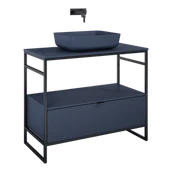 Szafki łazienkowe - ELITA  INDUS 100 1S NAVY BLUE MATT DO STELAŻA SZAFKA PODUMYWALKOWA STOJĄCA NA NÓŻKACH 168755 - miniaturka - grafika 1