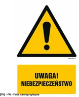Tablice BHP - SIGNPROJECT GF001 - Uwaga niebezpieczeństwo 700x1050 - miniaturka - grafika 1