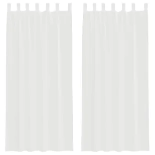 vidaXL Zasłony woalowe z pętelkami 2 szt. Białe 140x225 cm - Zasłony - miniaturka - grafika 1