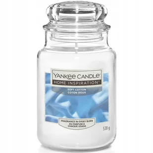 Yankee Candle Home Inspiration Soft Cotton Świeca Duża 538g - Świece - miniaturka - grafika 1