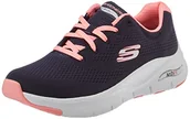 Trampki damskie - Skechers Damskie tenisówki Arch Fit, granatowe, 8 UK - miniaturka - grafika 1