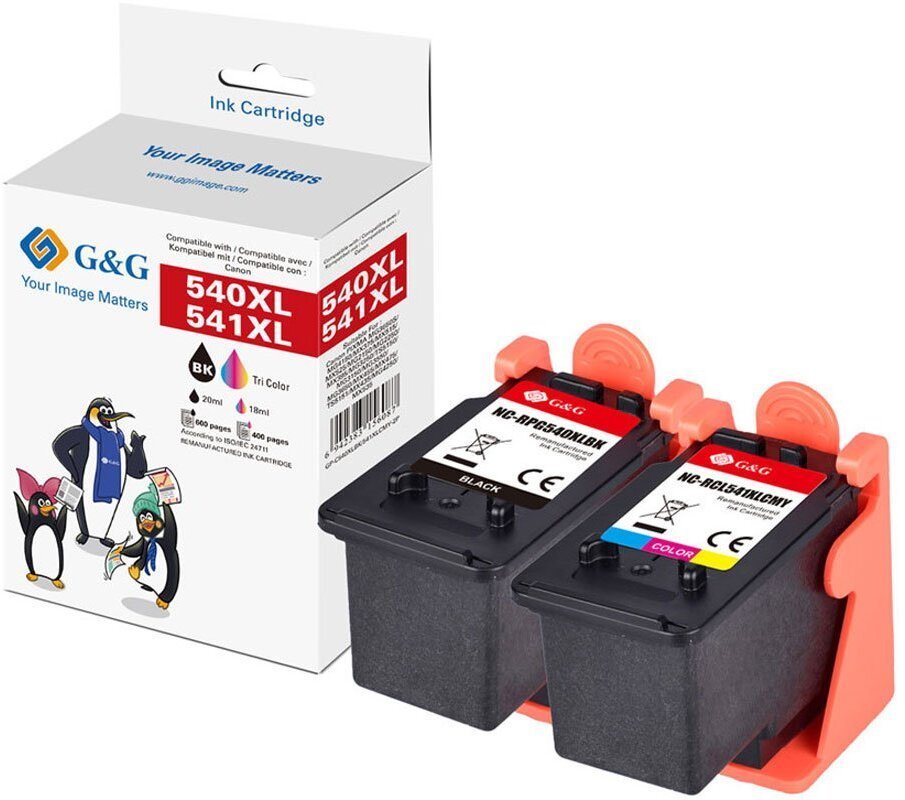 Tusz G&G Patronen 2er Set kompatybilne z Canon 540XL + 541XL
