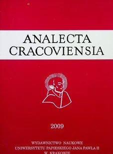 Analecta Cracoviensia 2009 - Religia i religioznawstwo - miniaturka - grafika 1