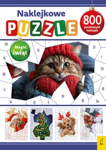 Magia świąt. Naklejkowe puzzle - Kolorowanki, wyklejanki - miniaturka - grafika 1