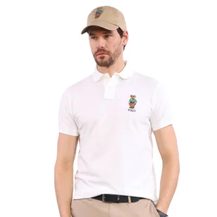 Ralph lauren biała Polówka Męska Koszulka Polo Bawełna PREMIUM r.M - Koszulki męskie - miniaturka - grafika 1