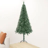 Choinki - vidaXL Lumarko Sztuczna choinka narożna, zielona, 240 cm, PVC 329166 - miniaturka - grafika 1