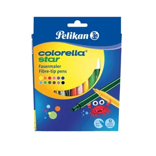 Pelikan Colorella Star C302 mazak Drobny Wielobarwność 12 szt., Długopis 4012700814500 - Flamastry - miniaturka - grafika 1