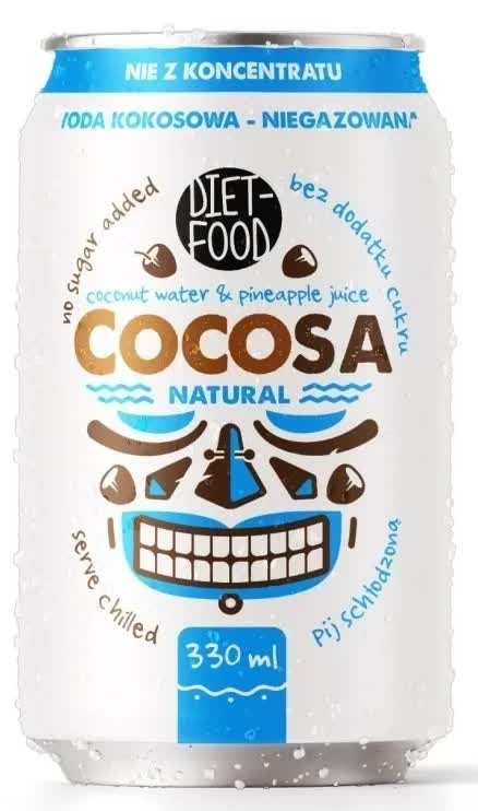 Woda Kokosowa Naturalna Niegazowana 330 ml - DIET-FOOD (cocosa)