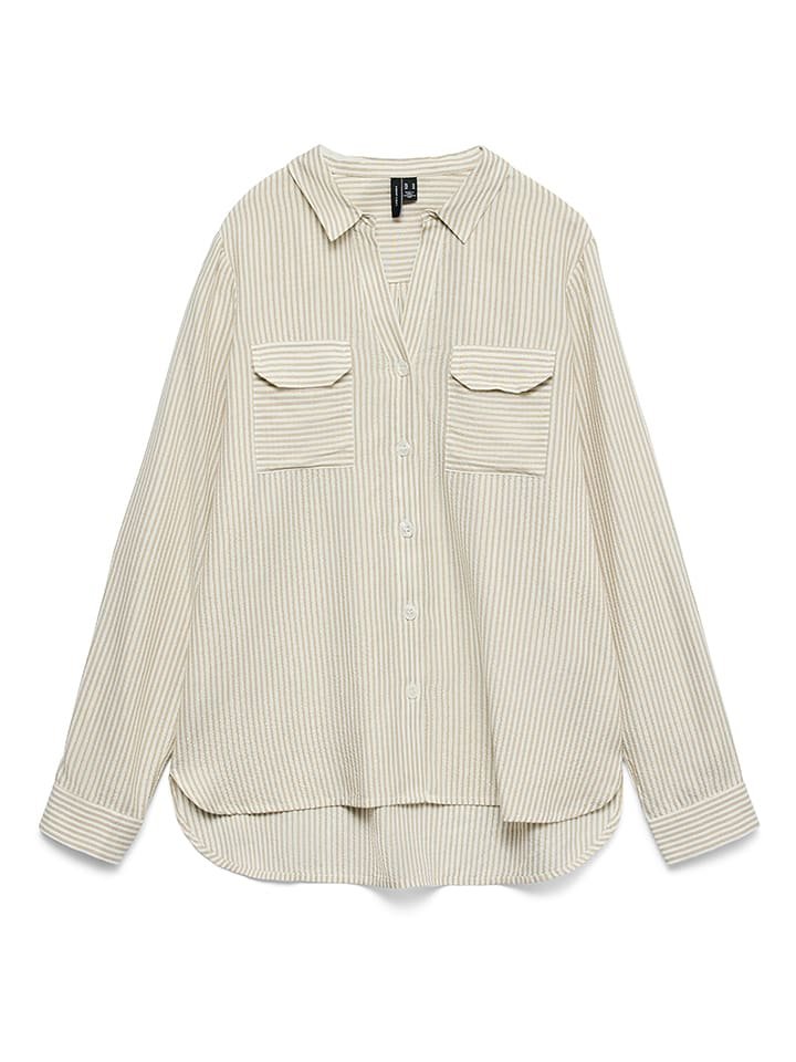 Vero Moda Bluzka w kolorze beżowo-kremowym