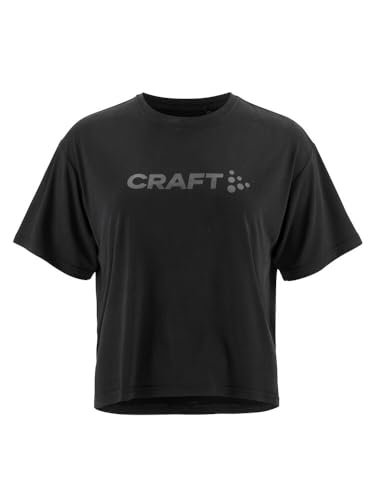 Craft CORE Tone BI-Blend Tee | koszulka sportowa damska XXL | czarna | odzież sportowa dla kobiet z recyklingu poliestru i lyocell | Soft Touch koszulka funkcyjna damska | damska koszulka sportowa