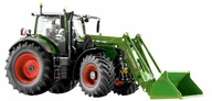Samochody i pojazdy dla dzieci - Metalowy model kolekcjonerski traktor Fendt 724 Vario Gen.7 z ładowaczem Wiking 1:32 - miniaturka - grafika 1