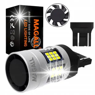 ŻARÓWKA LED W21/5W T20 7443 CANBUS MAGALL FAN-CAN BIAŁE MOCNE DRL WSTECZNY - Żarówki samochodowe - miniaturka - grafika 1