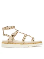 Sandały damskie - Patrizia Pepe Sandały PPJ347.02 Beżowy - miniaturka - grafika 1