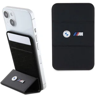 Etui BMW Wallet Card Slot Stand Etui BMWCSMMPGK - czarne MagSafe M Edition Collection - Etui i futerały do telefonów - miniaturka - grafika 1