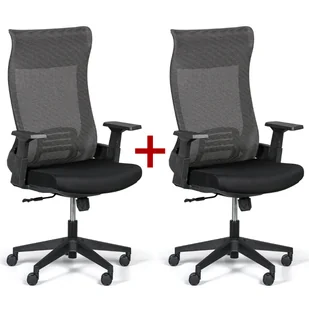 Fotel biurowy, krzesło biurowe Krzesło biurowe HARPER 1+1 GRATIS, szare - Fotele i krzesła biurowe - miniaturka - grafika 1