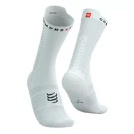 Skarpetki kolarskie - COMPRESSPORT Skarpetki rowerowe PRORACING SOCKS V4 BIKE white/black - miniaturka - grafika 1