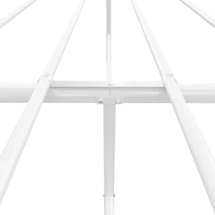 Metalowa rama łóżka z wezgłowiem i zanóżkiem, biała, 180x200 cm Lumarko! - Łóżka - miniaturka - grafika 9