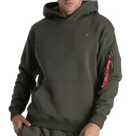 Bluzy sportowe męskie - Bluza Alpha Industries 3D Small Logo 148337142 - zielona - miniaturka - grafika 1