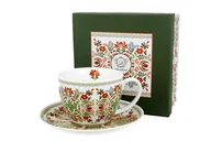 Filiżanki - Filiżanka do kawy i herbaty porcelanowa ze spodkiem DUO WZÓR WĘGIERSKI 470 ml - miniaturka - grafika 1