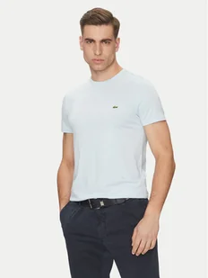 Lacoste T-Shirt TH6709 Błękitny Regular Fit - Koszulki męskie - miniaturka - grafika 1