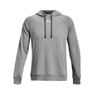 Bluzy męskie - Męska Bluza UNDER ARMOUR UA RIVAL FLEECE HOODIE 1379757-025 – Szary - miniaturka - grafika 1