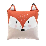 Kołdry i poduszki dla dzieci - Douceur d`Interieur Poduszka dziecięca z uszami, lis, 40 x 40 cm - miniaturka - grafika 1