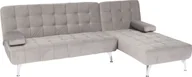 Sofy i kanapy - Sofa rozkładana HWC-K22, kanapa narożna Sofa, rozkładana powierzchnia lewa/prawa funkcja spania 236cm ~ aksamitny szary - miniaturka - grafika 1