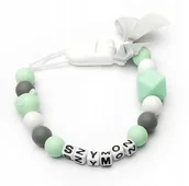 Akcesoria do smoczków - Silikonowa zawieszka z imieniem SZYMON upominek - miniaturka - grafika 1