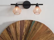 Lampy sufitowe - Beliani Lampa sufitowa czarna/miedziana VOLGA S - miniaturka - grafika 1