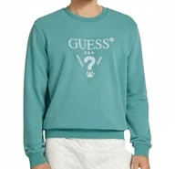 Bluzy męskie - GUESS MIĘKKA BLUZA MĘSKA Z BAWEŁNY Z NADRUKIEM LOGO M GNA - miniaturka - grafika 1