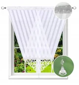 Firany - Firana panelowa 120x130 dekoracyjna z cyrkoniami i kryształem - miniaturka - grafika 1